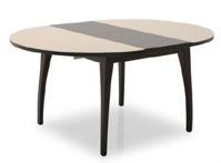 Стол круглый G/4717 Wenge/Glass coffee/Glass cappuccino