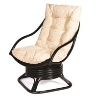 Кресло-качалка из натурального ротанга Cozy с матрасом